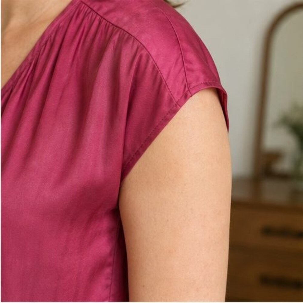 Blue Lace Trim Top - Picture 4 of 6